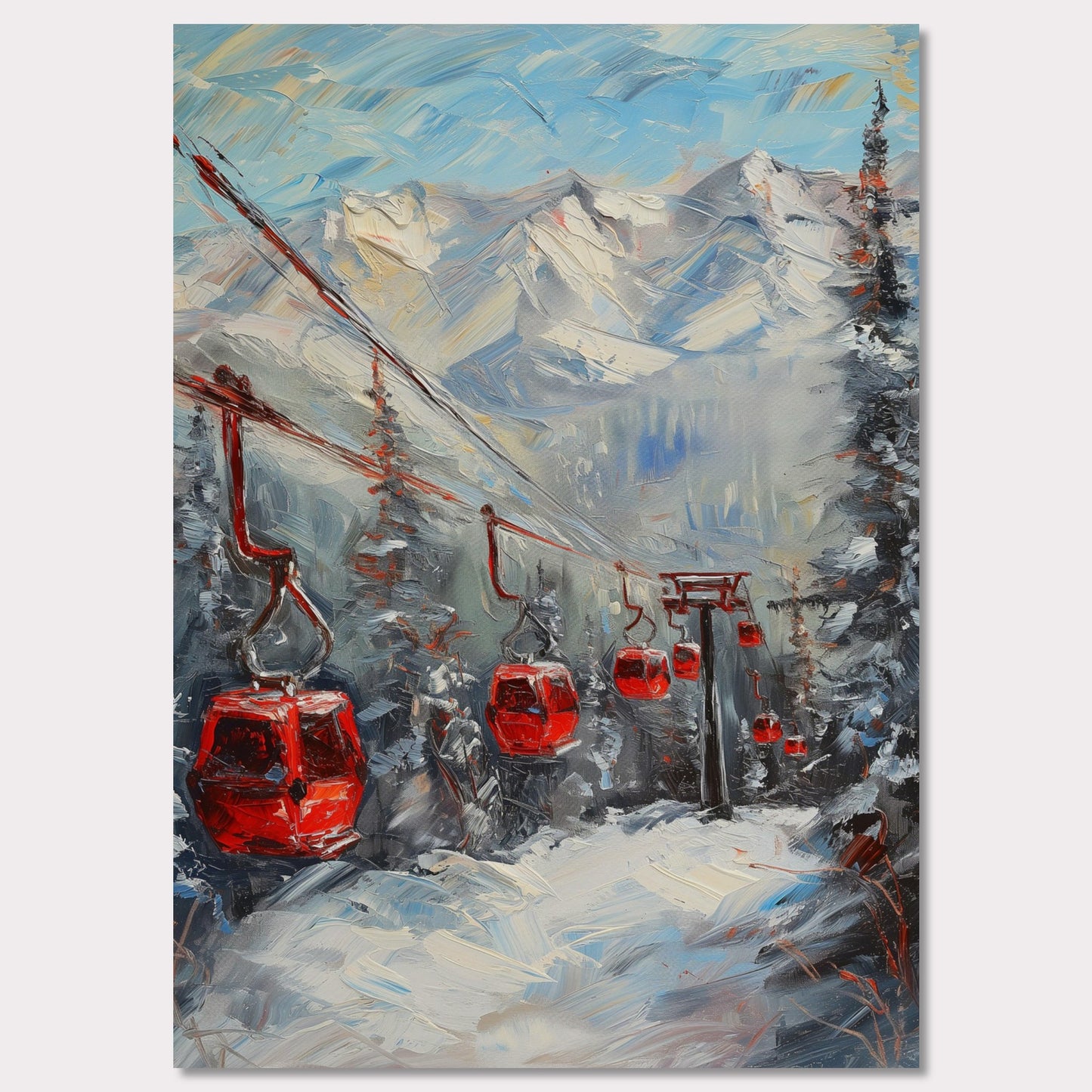 Poster titled 'Caravan to the mountains Poster' from ArtDarts