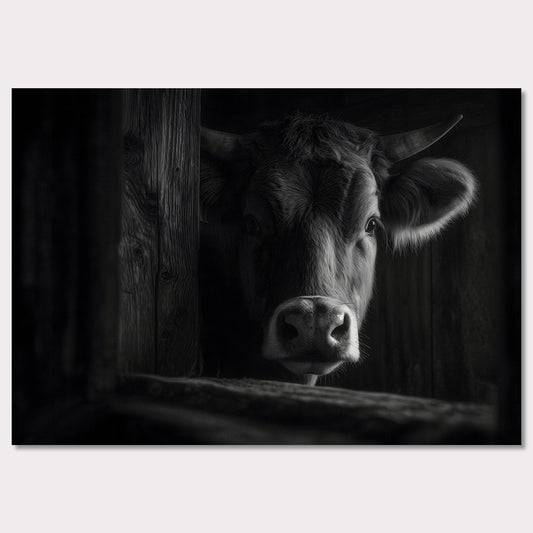 Poster titled 'The presence of a cow' from ArtDarts