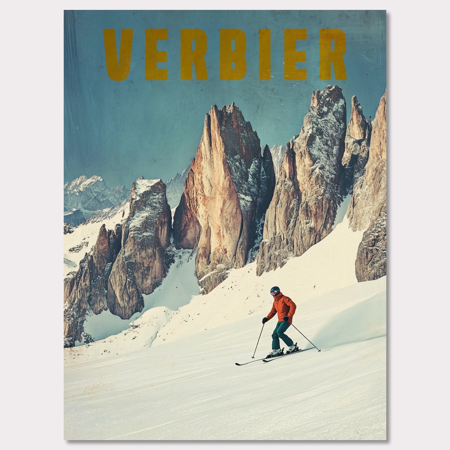 Poster titled 'Verbier - Alpine Thrill' from ArtDarts