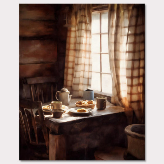 Poster titled 'Table for One, Alpine Kitchen' from ArtDarts