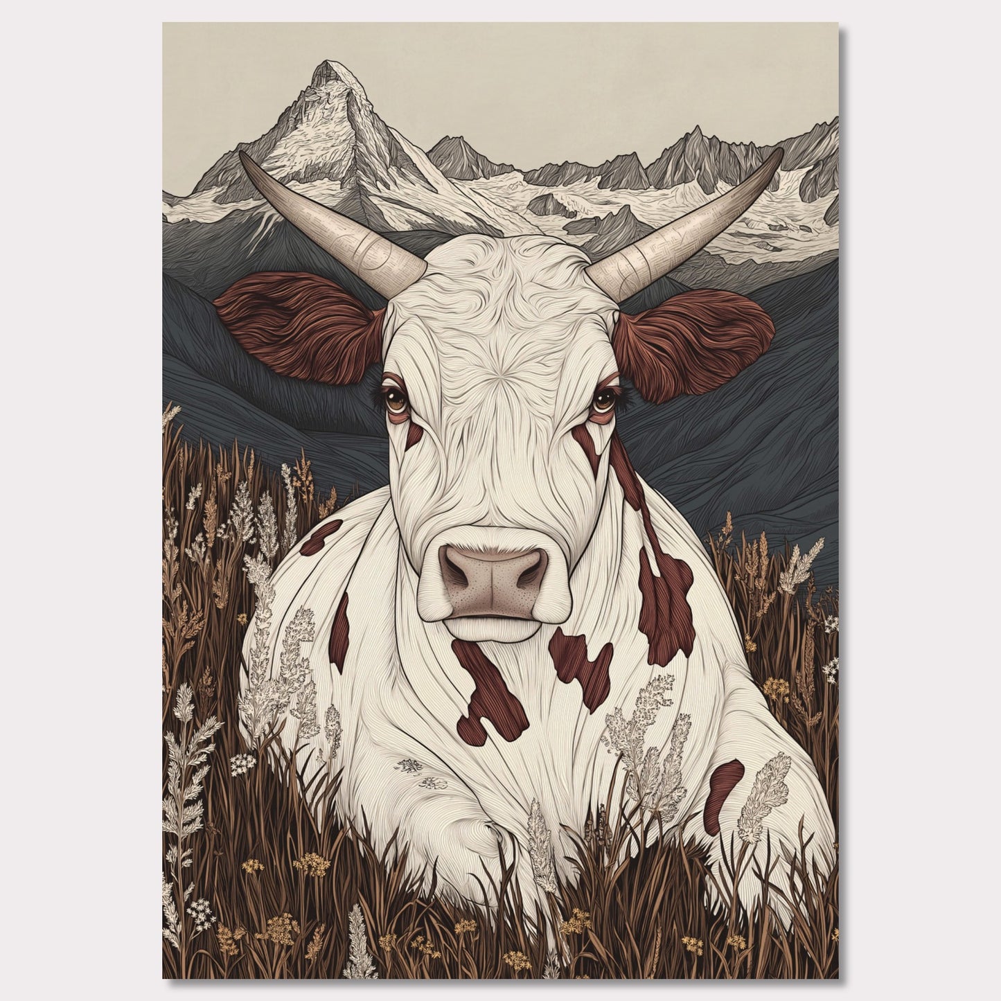 Poster titled 'Zermatt’s Mountain Muse' from ArtDarts
