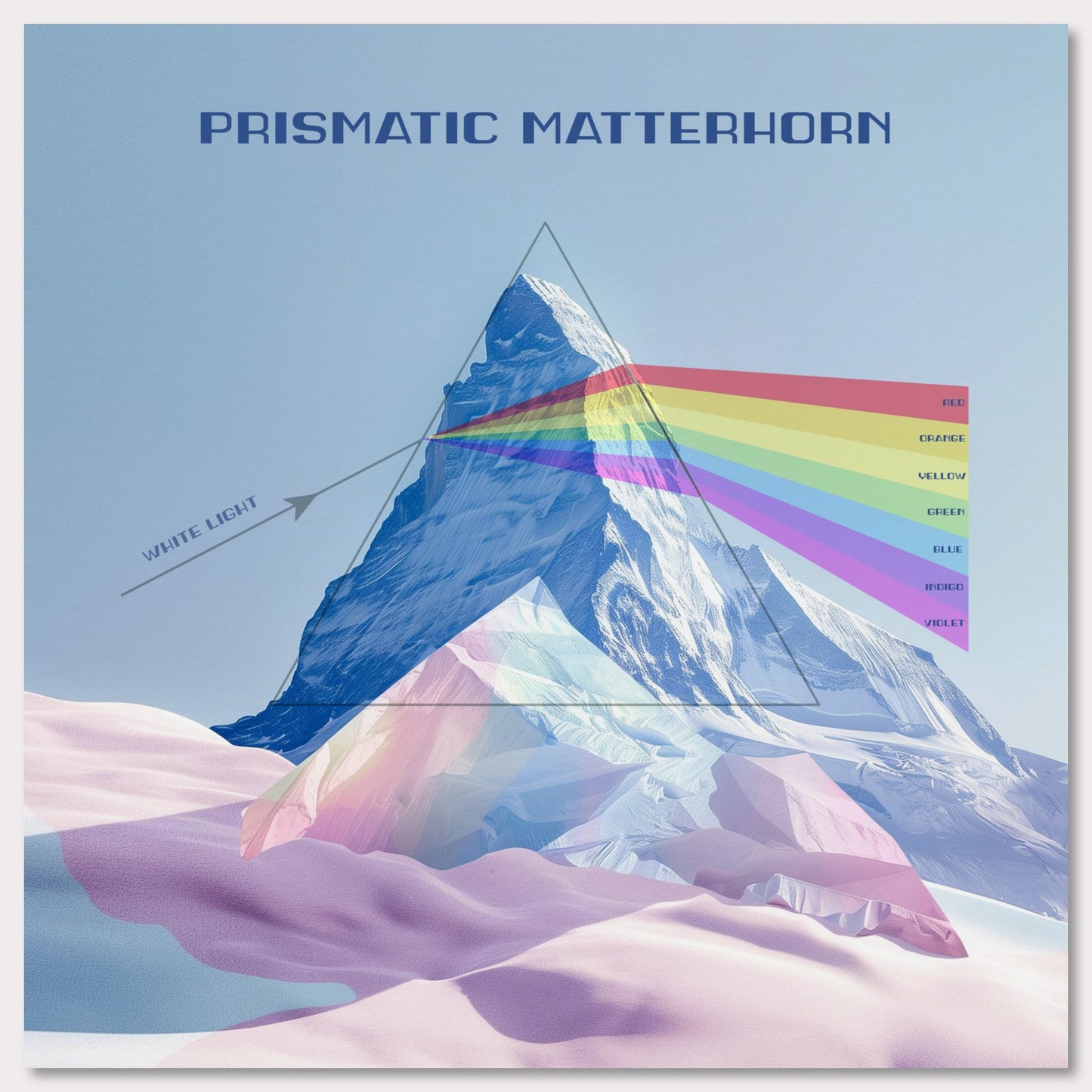 Poster titled 'Prismatic Matterhorn' from ArtDarts