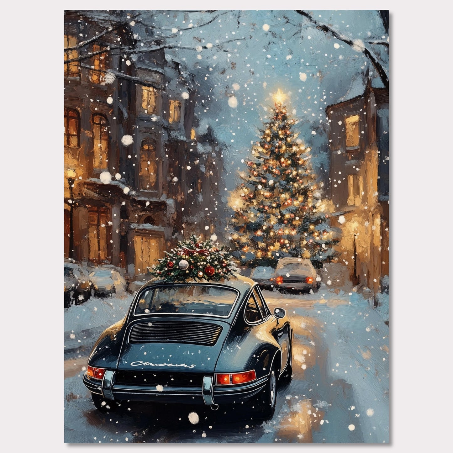 Poster titled 'Christmas Drive - Holiday Joyride' from ArtDarts