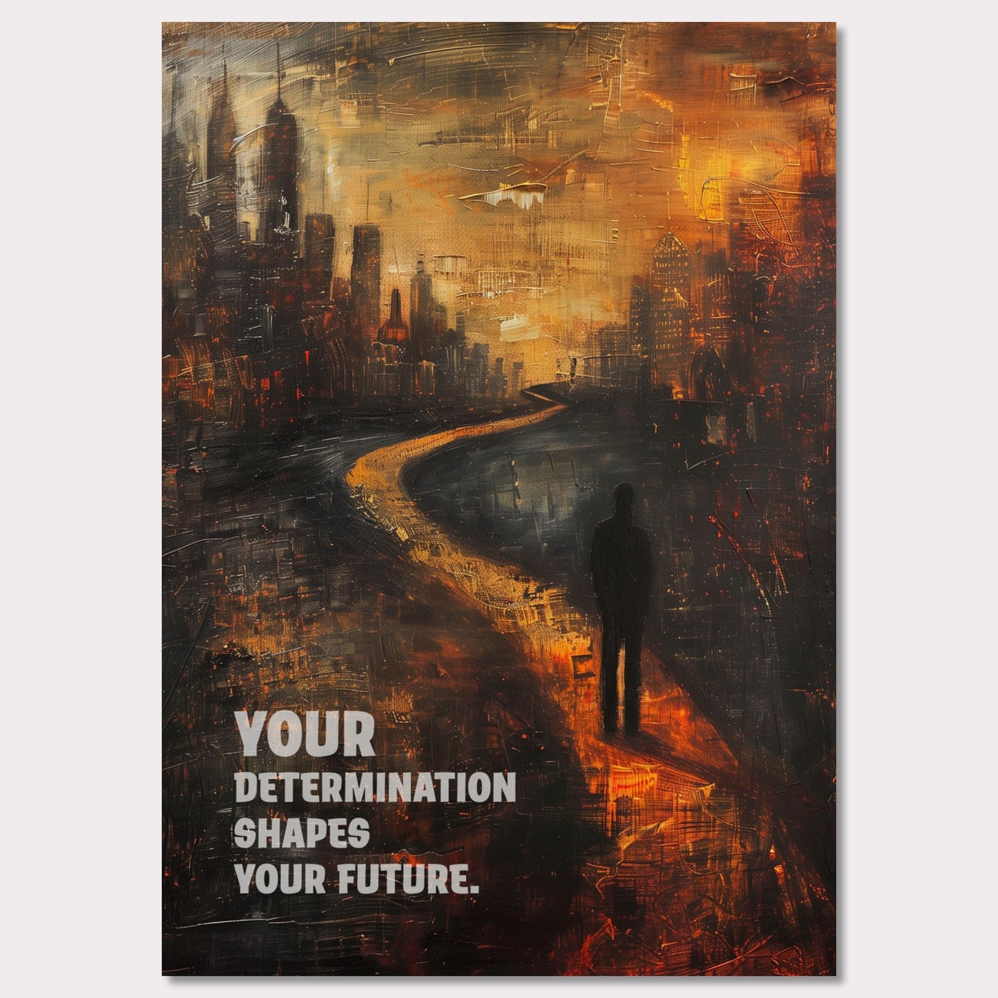 Poster titled 'Your determination shapes your future' from ArtDarts