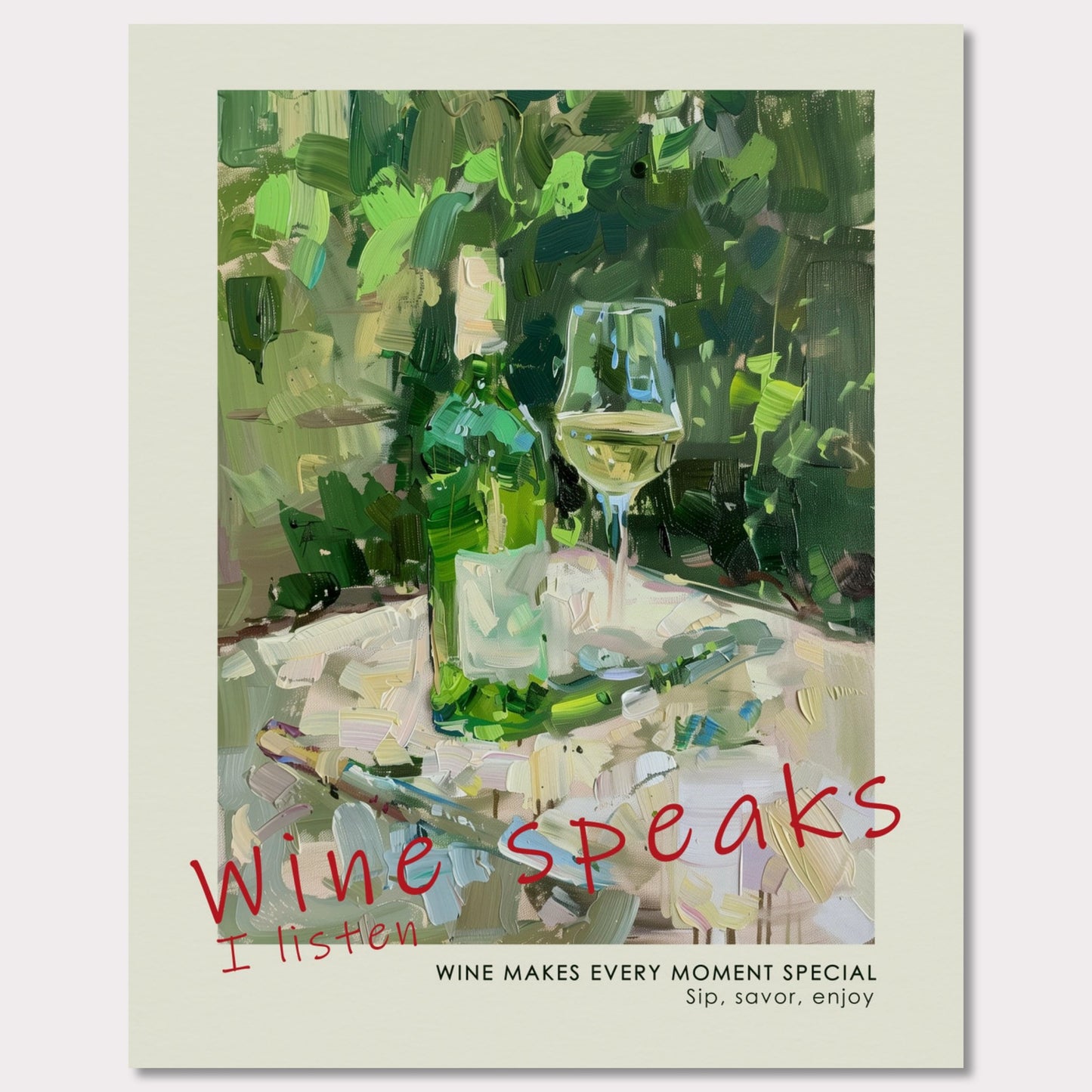 Poster titled 'Dry white wine Poster' from ArtDarts