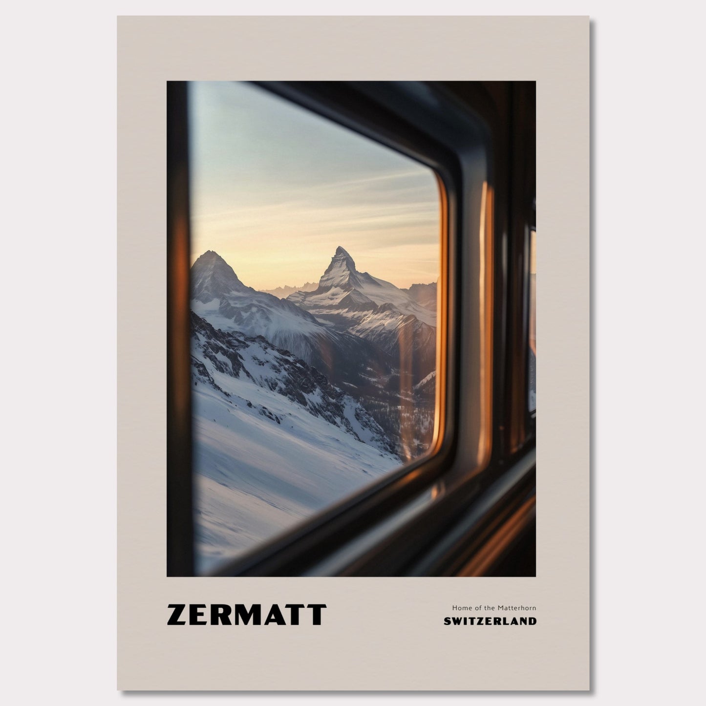 Poster titled 'ZERMATT. Home of the Matterhorn' from ArtDarts