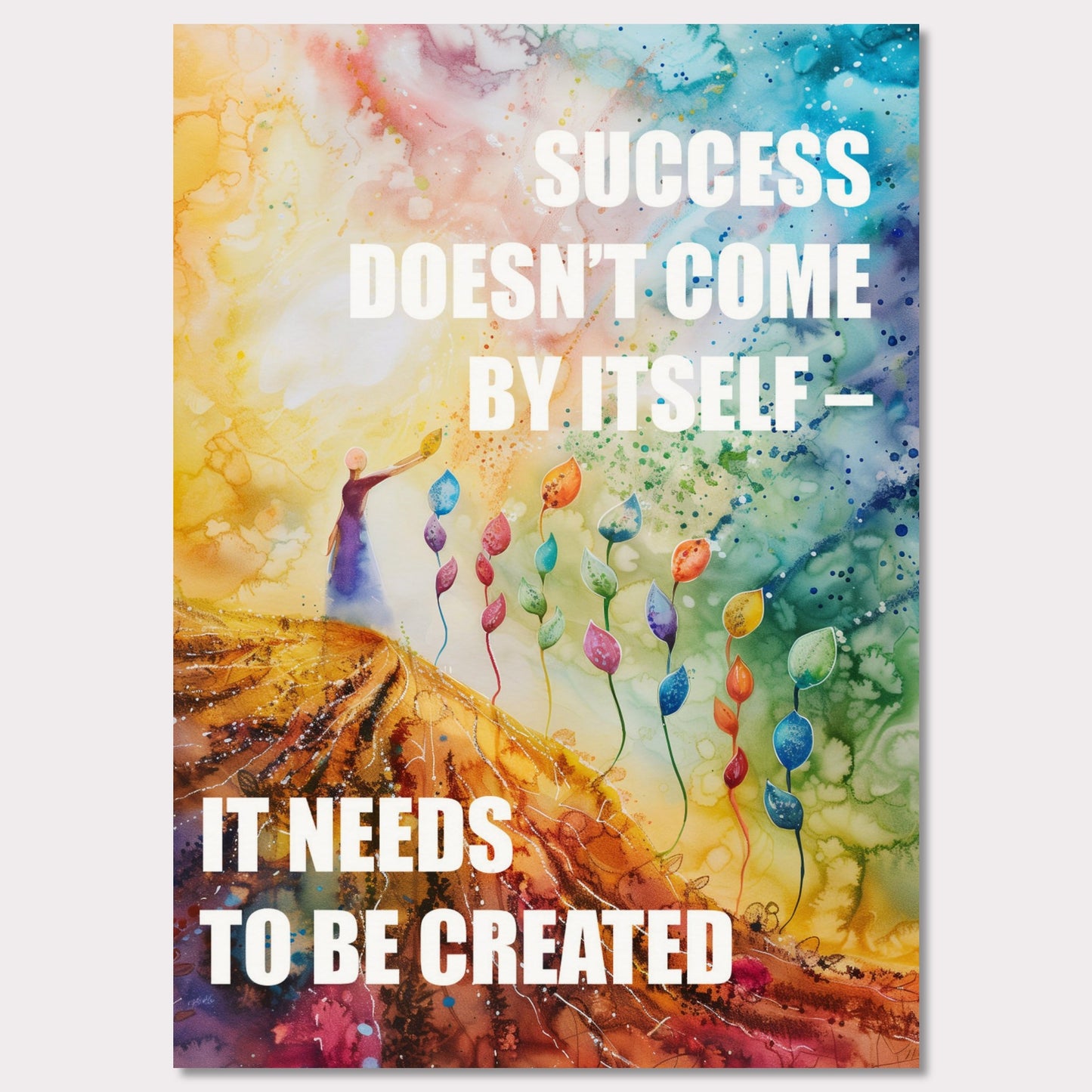 Poster titled 'Success doesn’t come by itself – it needs to be created' from ArtDarts