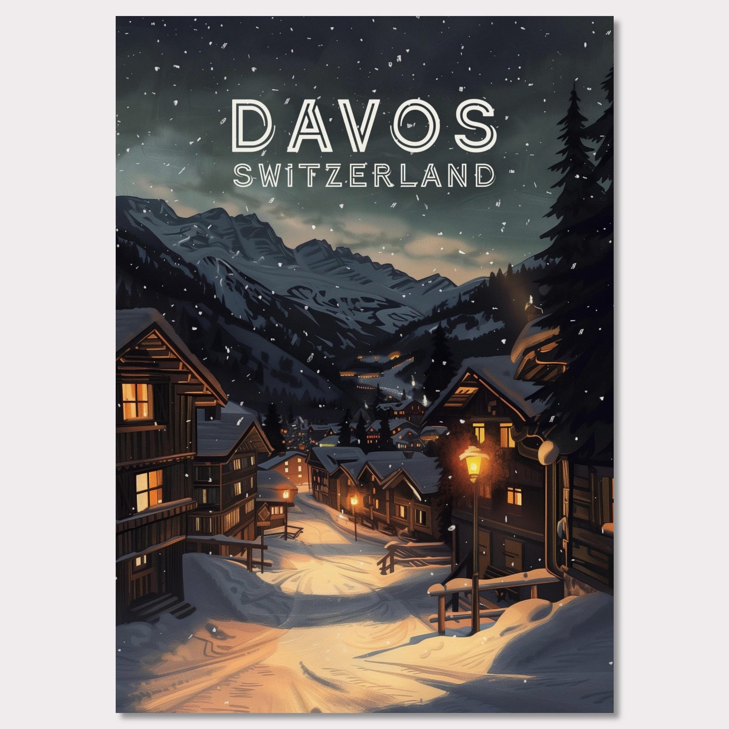 Poster titled 'Davos' from ArtDarts