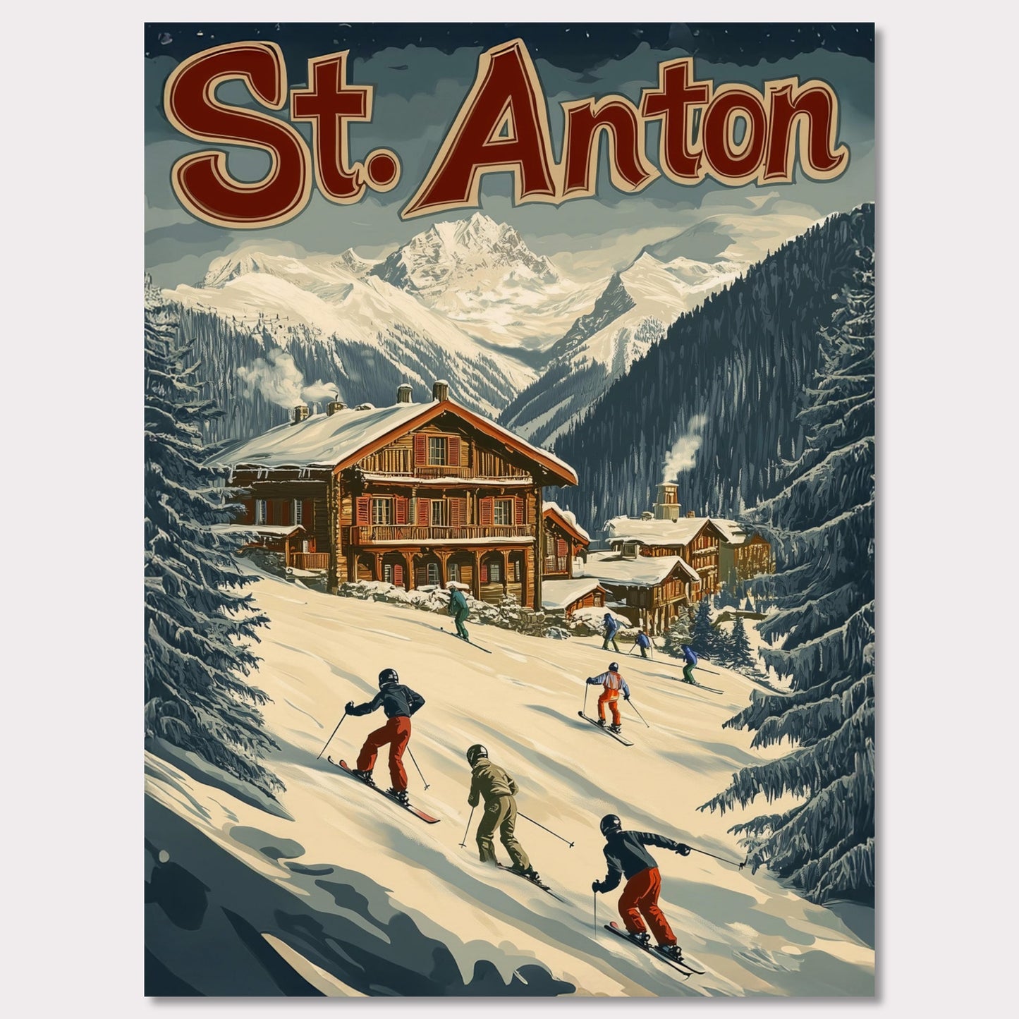 Poster titled 'St. Anton Escape' from ArtDarts