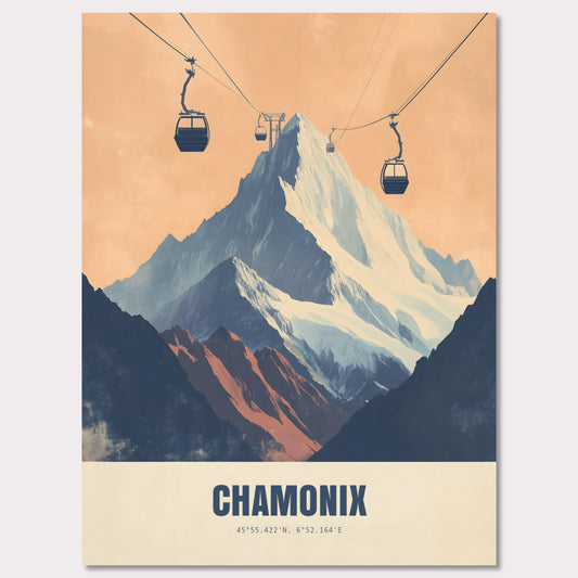 Poster titled 'Chamonix Elevation: The Path to the Summit' from ArtDarts