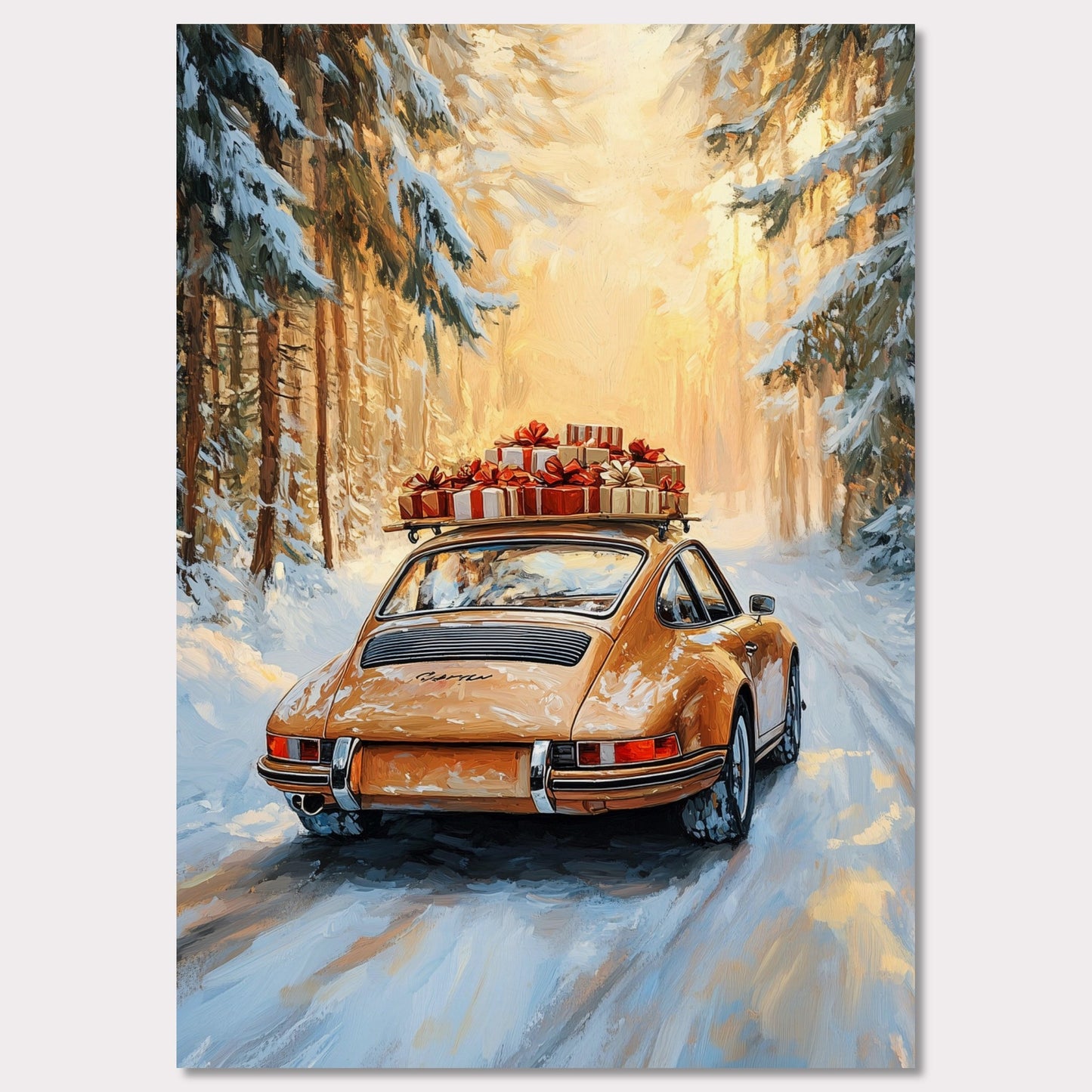 Poster titled 'Merry Christmas - Winter Drive' from ArtDarts