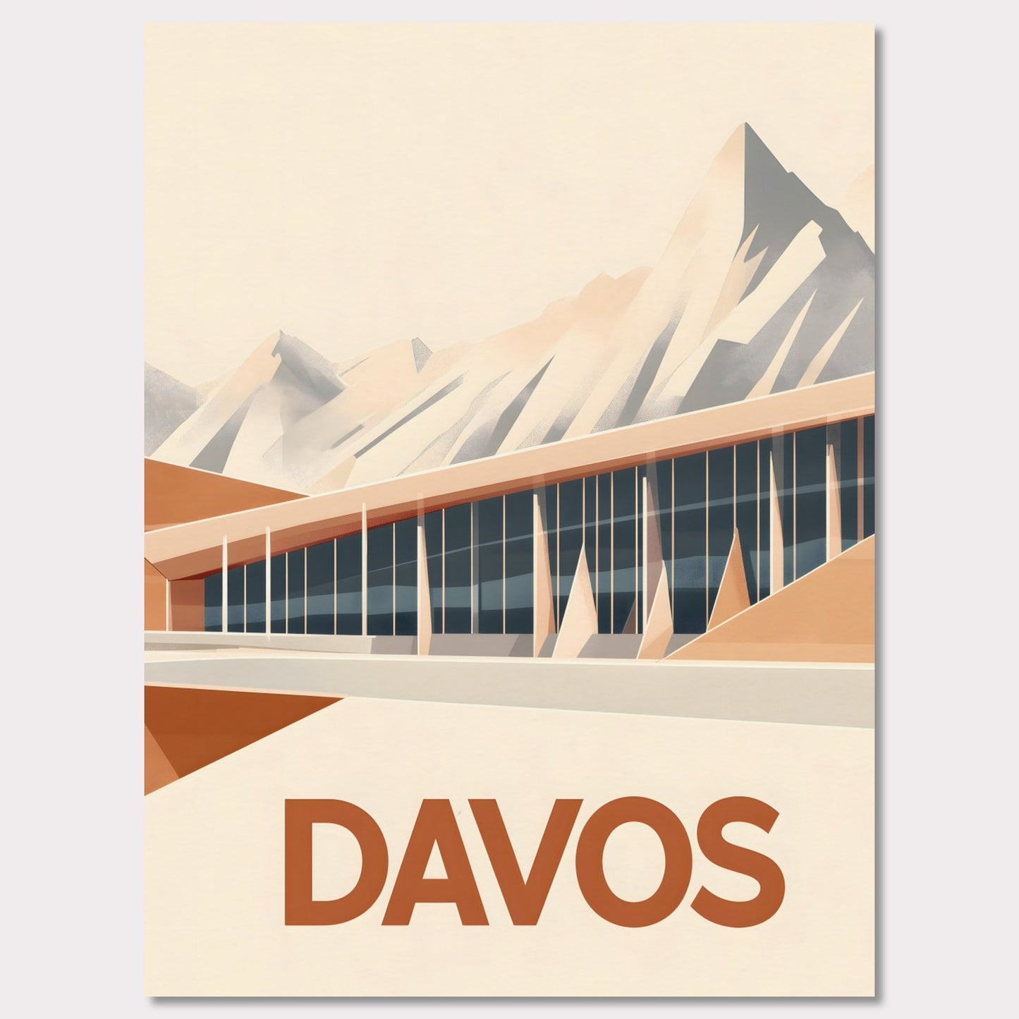 Poster titled 'Davos – Peaks & Innovation' from ArtDarts