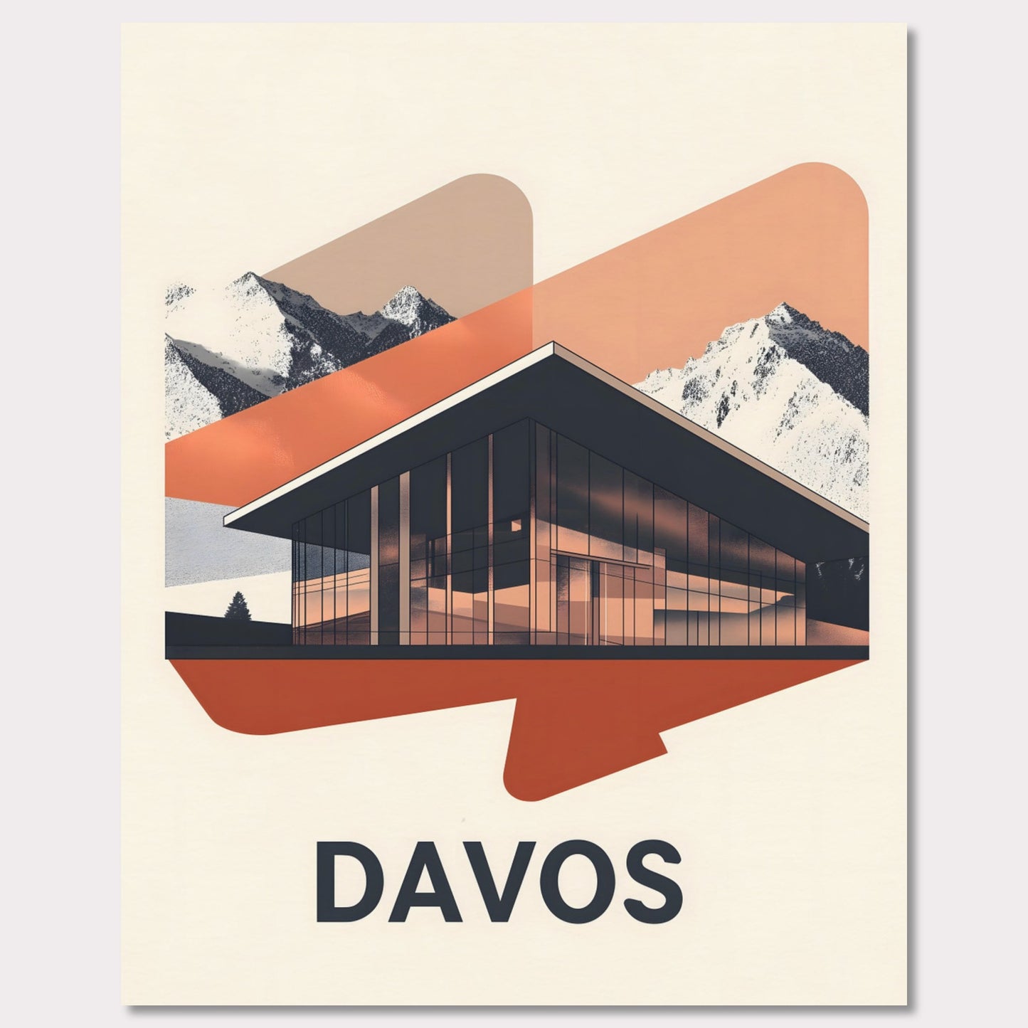 Poster titled 'Davos – Glass & Snow' from ArtDarts