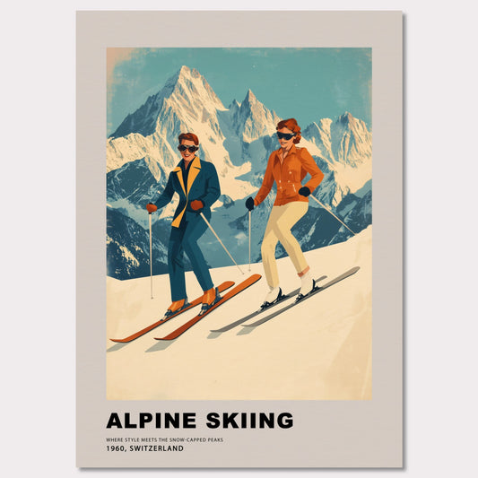 Poster titled 'Alpine Skiing' from ArtDarts