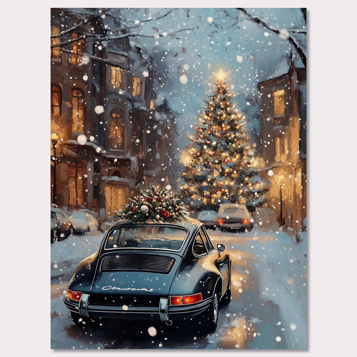 Poster titled 'Christmas Drive - Holiday Joyride' from ArtDarts
