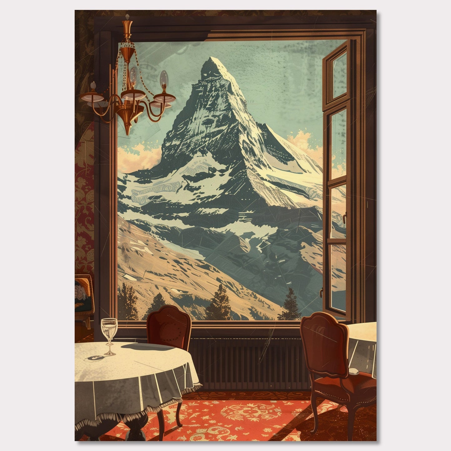 Poster titled 'Window to the Alps' from ArtDarts