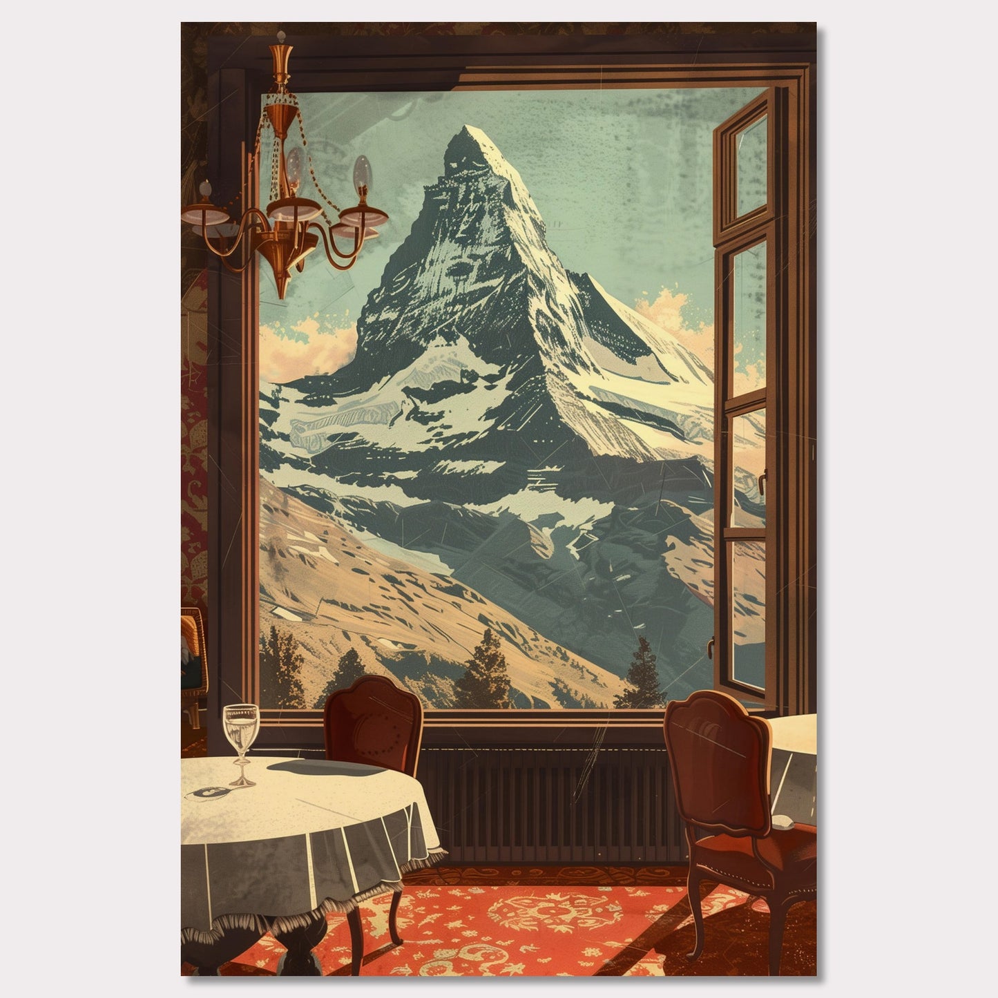 Poster titled 'Window to the Alps' from ArtDarts