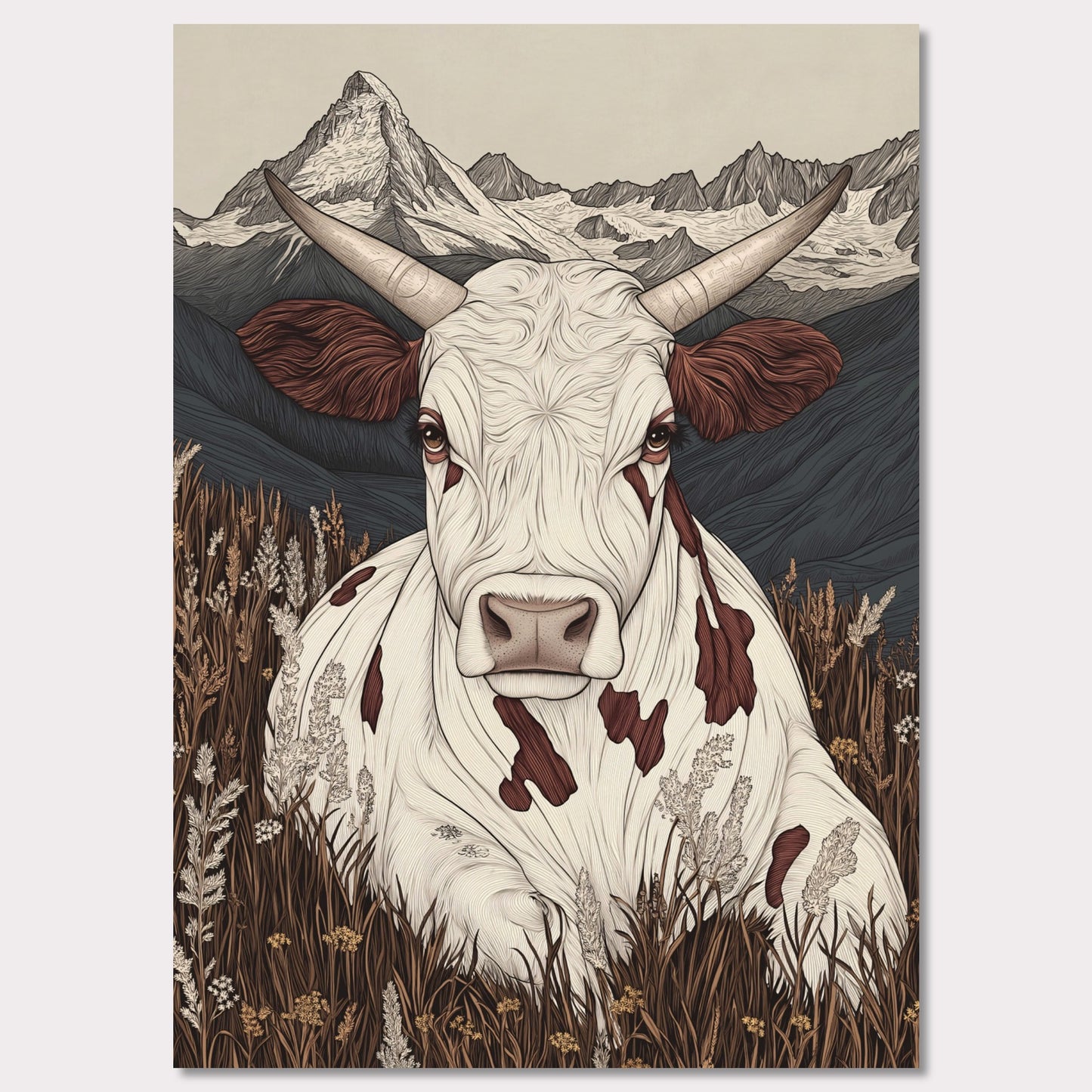 Poster titled 'Zermatt’s Mountain Muse' from ArtDarts