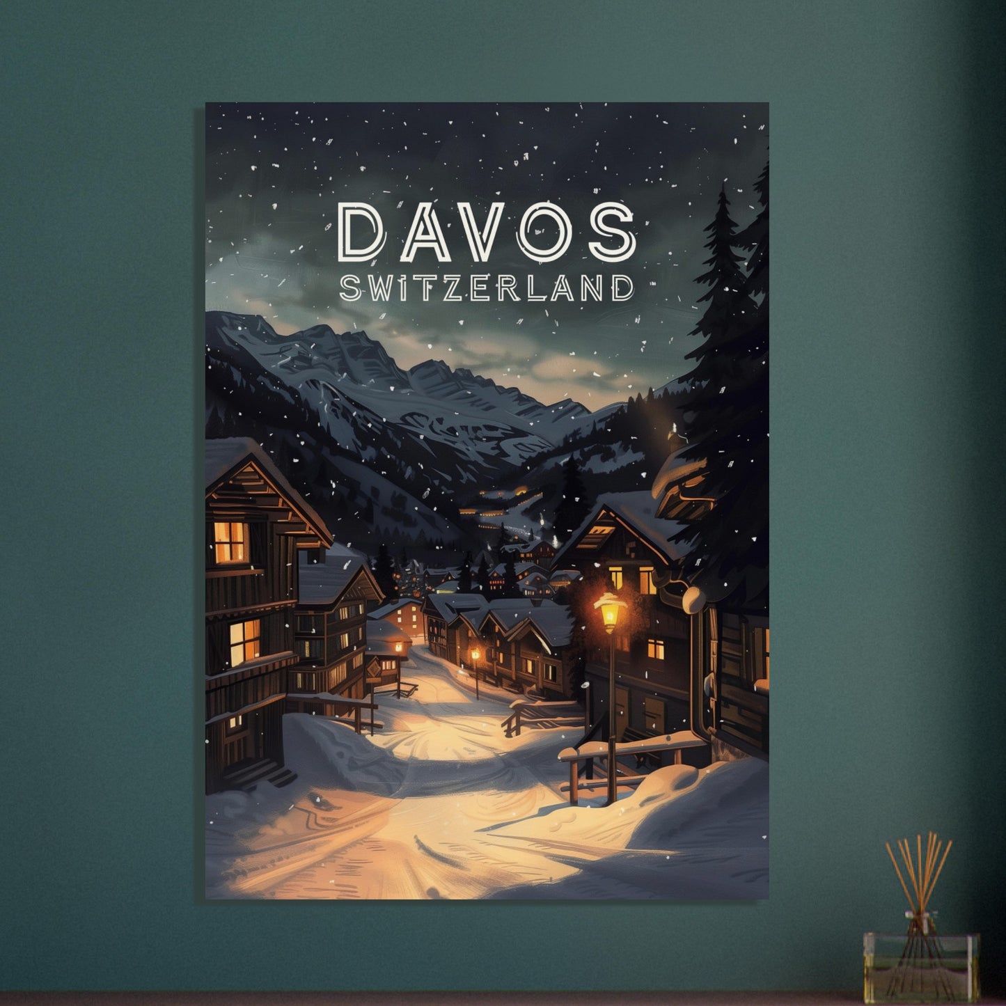 Poster titled 'Davos' from ArtDarts