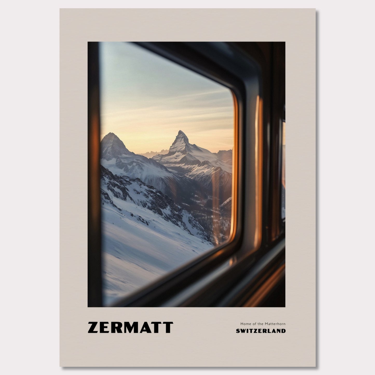 Poster titled 'ZERMATT. Home of the Matterhorn' from ArtDarts