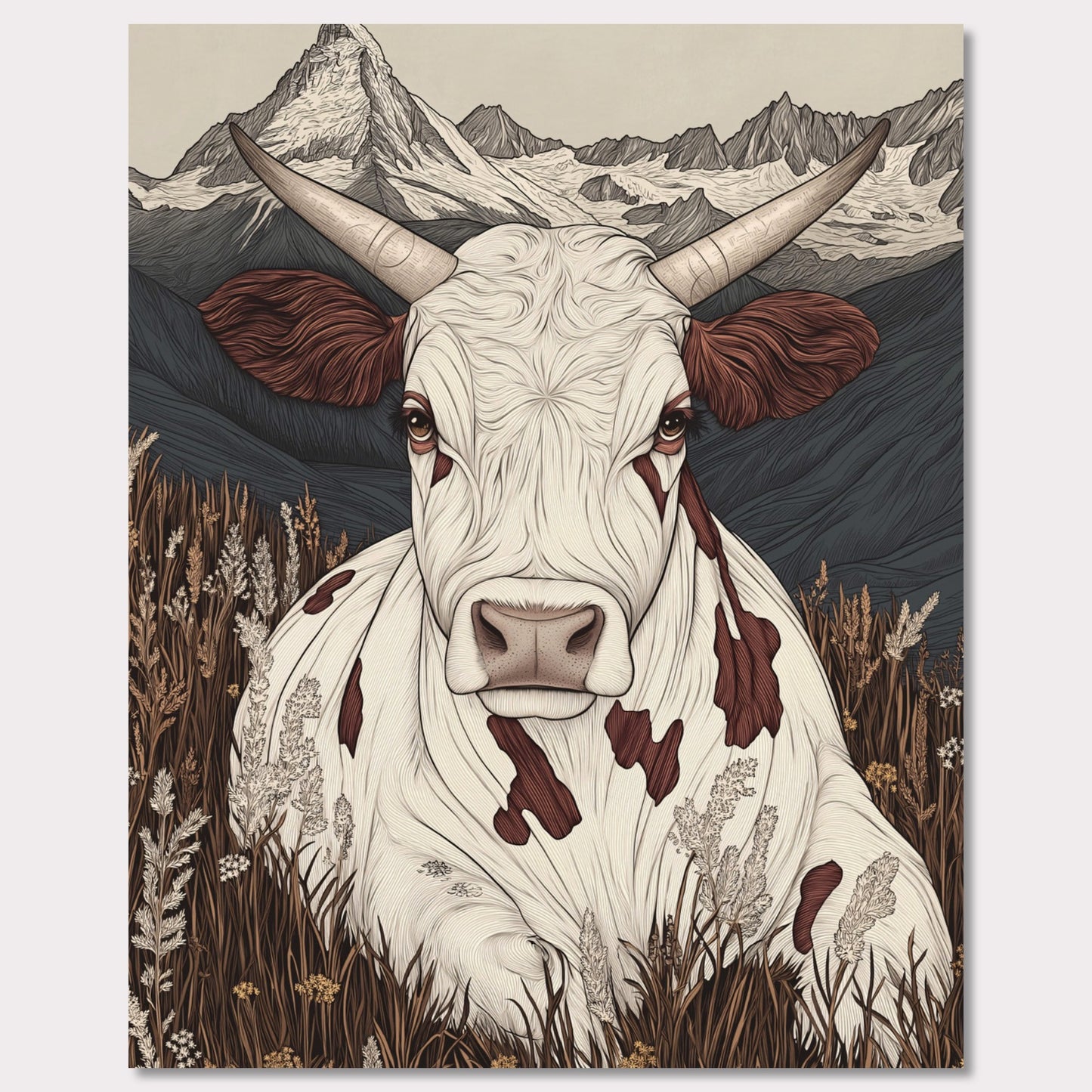 Poster titled 'Zermatt’s Mountain Muse' from ArtDarts
