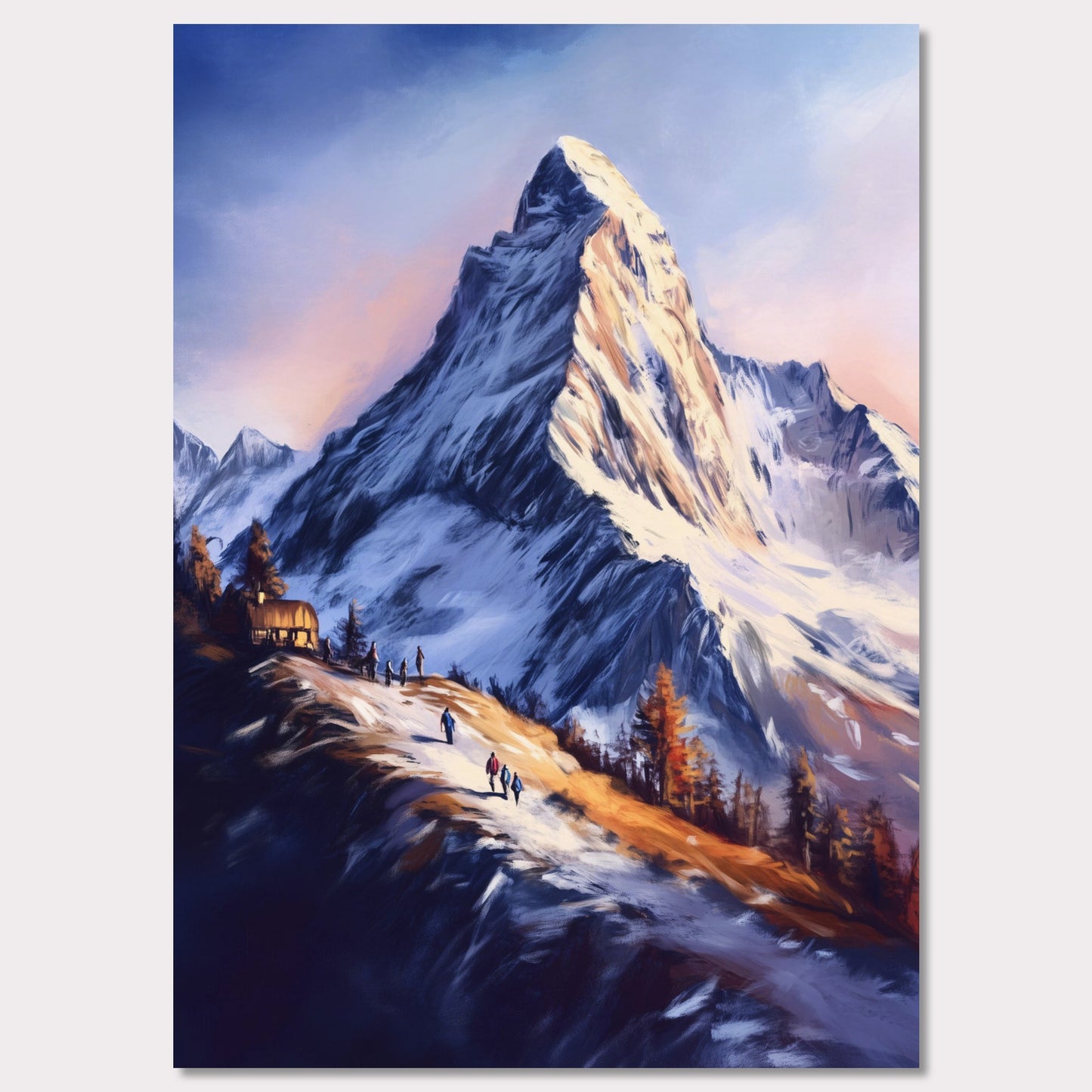 Poster titled 'Zermatt’s Trail of Light' from ArtDarts