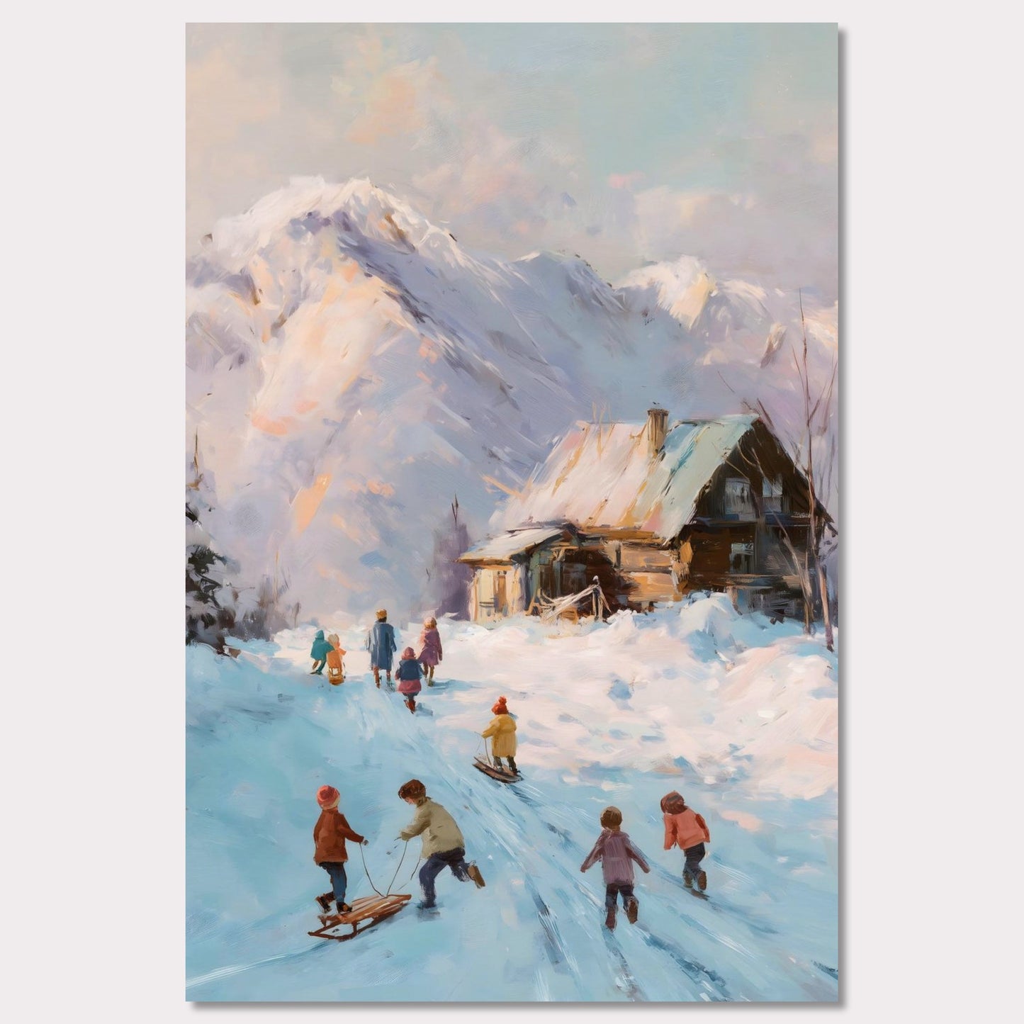 Poster titled 'Sled Run, Alps Ridge' from ArtDarts