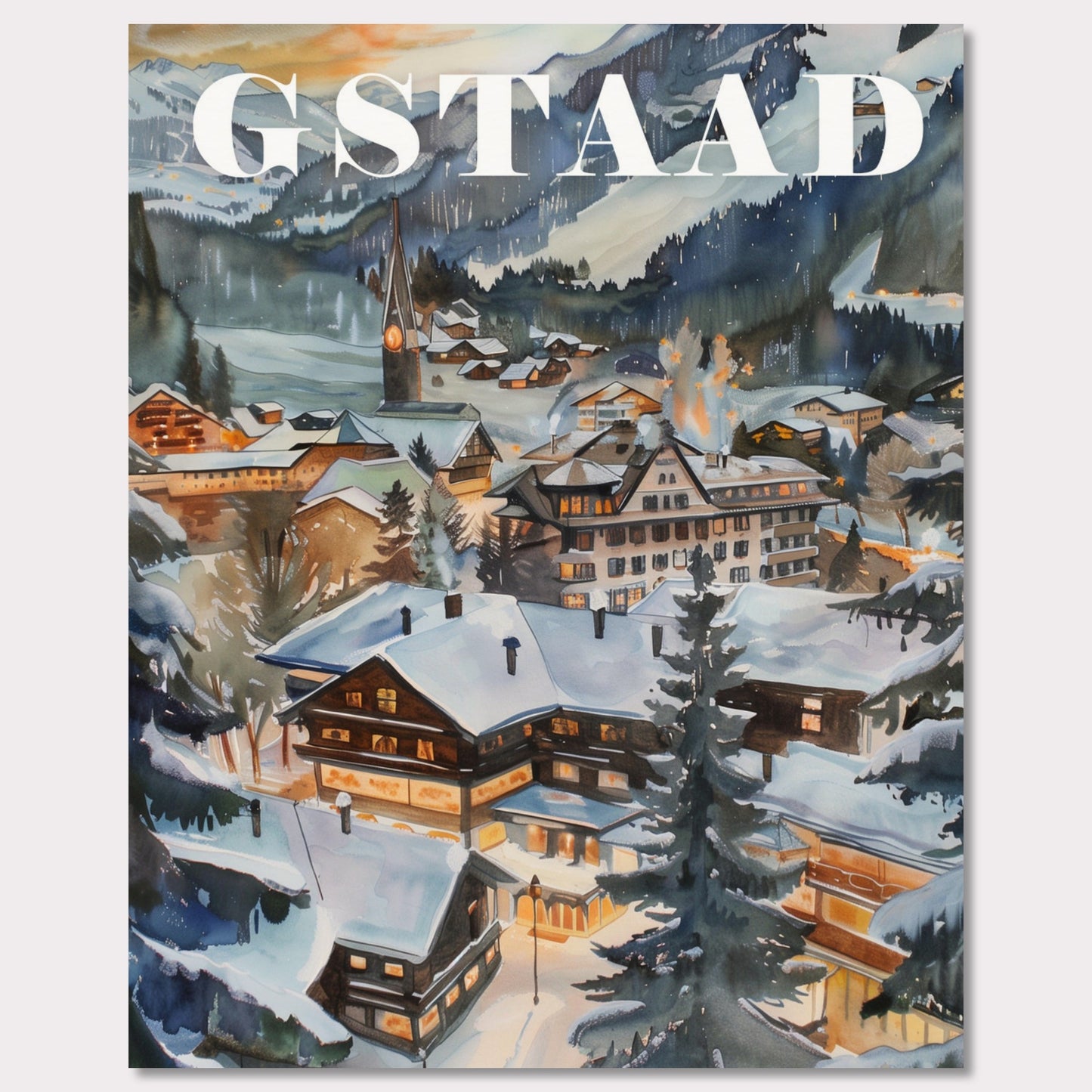 Poster titled 'Gstaad Poster' from ArtDarts