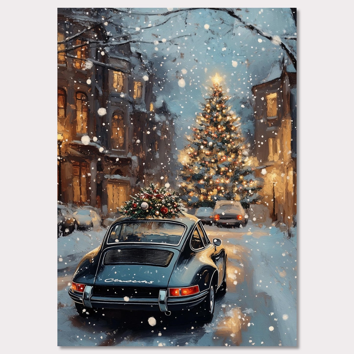 Poster titled 'Christmas Drive - Holiday Joyride' from ArtDarts