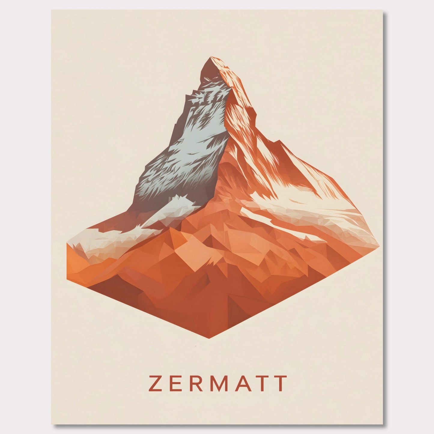 Poster titled 'Zermatt – The Iconic Matterhorn' from ArtDarts
