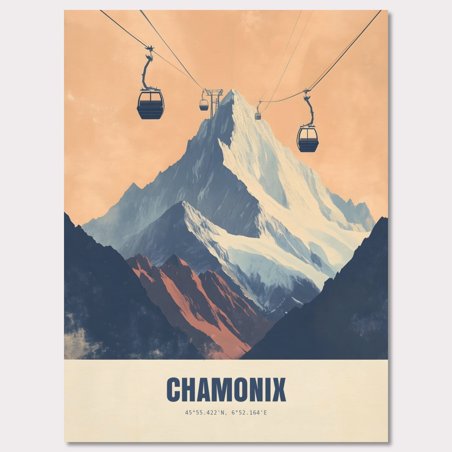 Poster titled 'Chamonix Elevation: The Path to the Summit' from ArtDarts