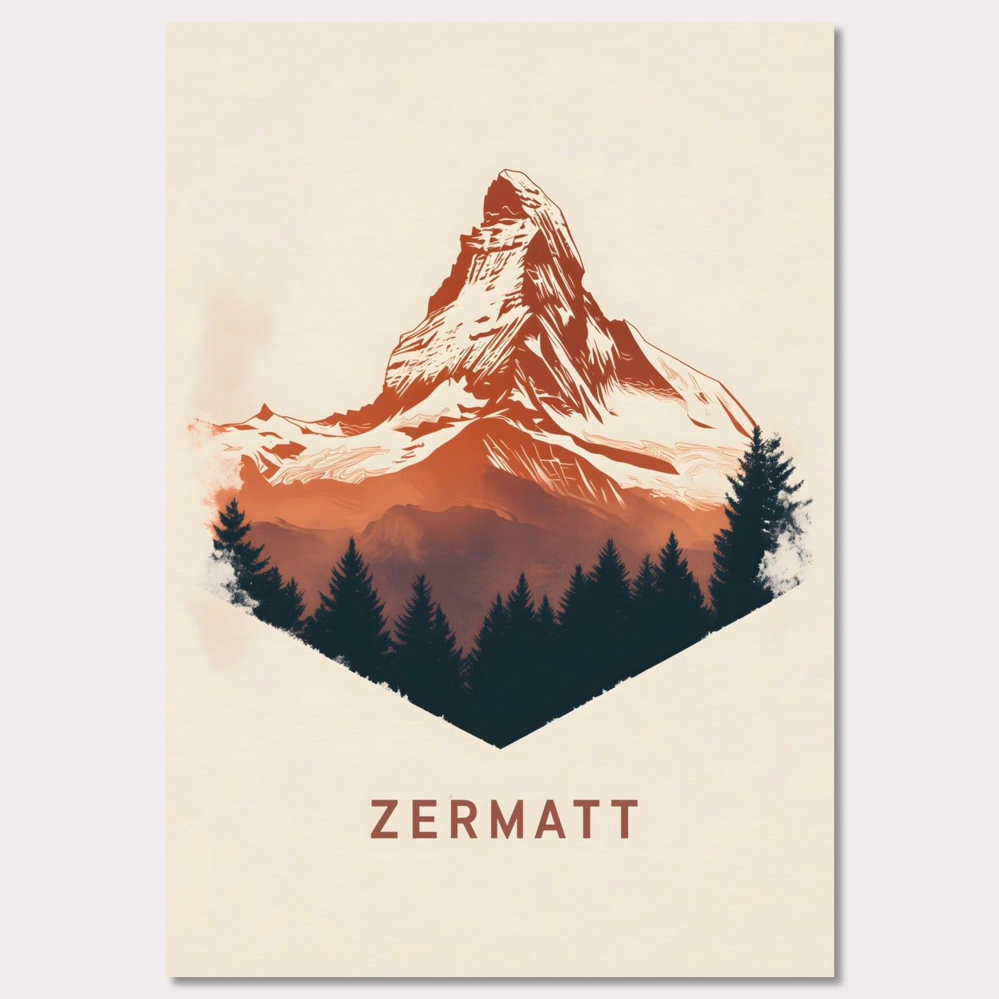 Poster titled 'Zermatt – Alpine Majesty' from ArtDarts