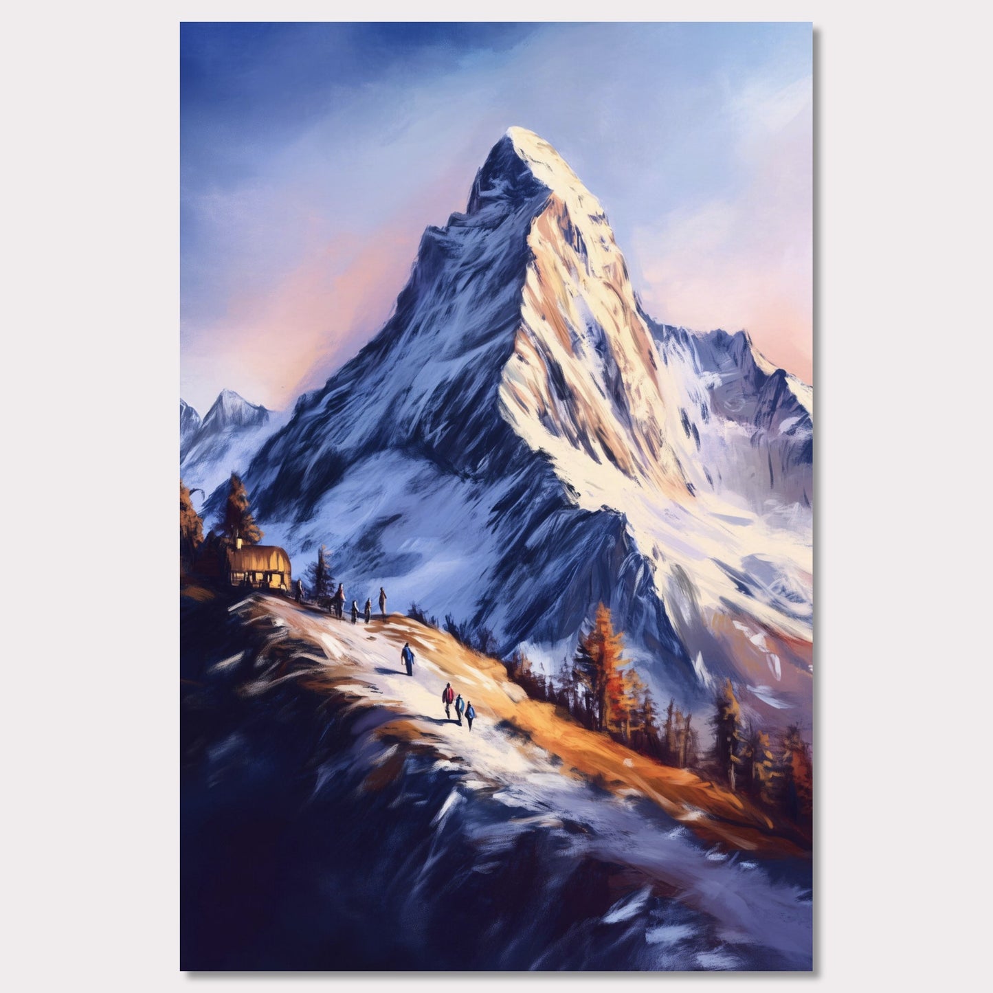Poster titled 'Zermatt’s Trail of Light' from ArtDarts