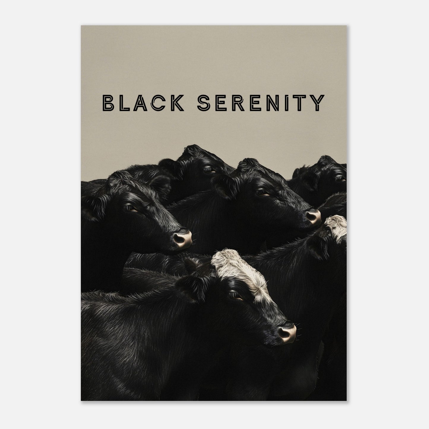 Poster titled 'Black Serenity' from ArtDarts
