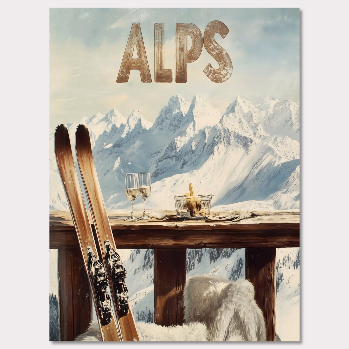 Poster titled 'Après-Ski Alps Delight' from ArtDarts