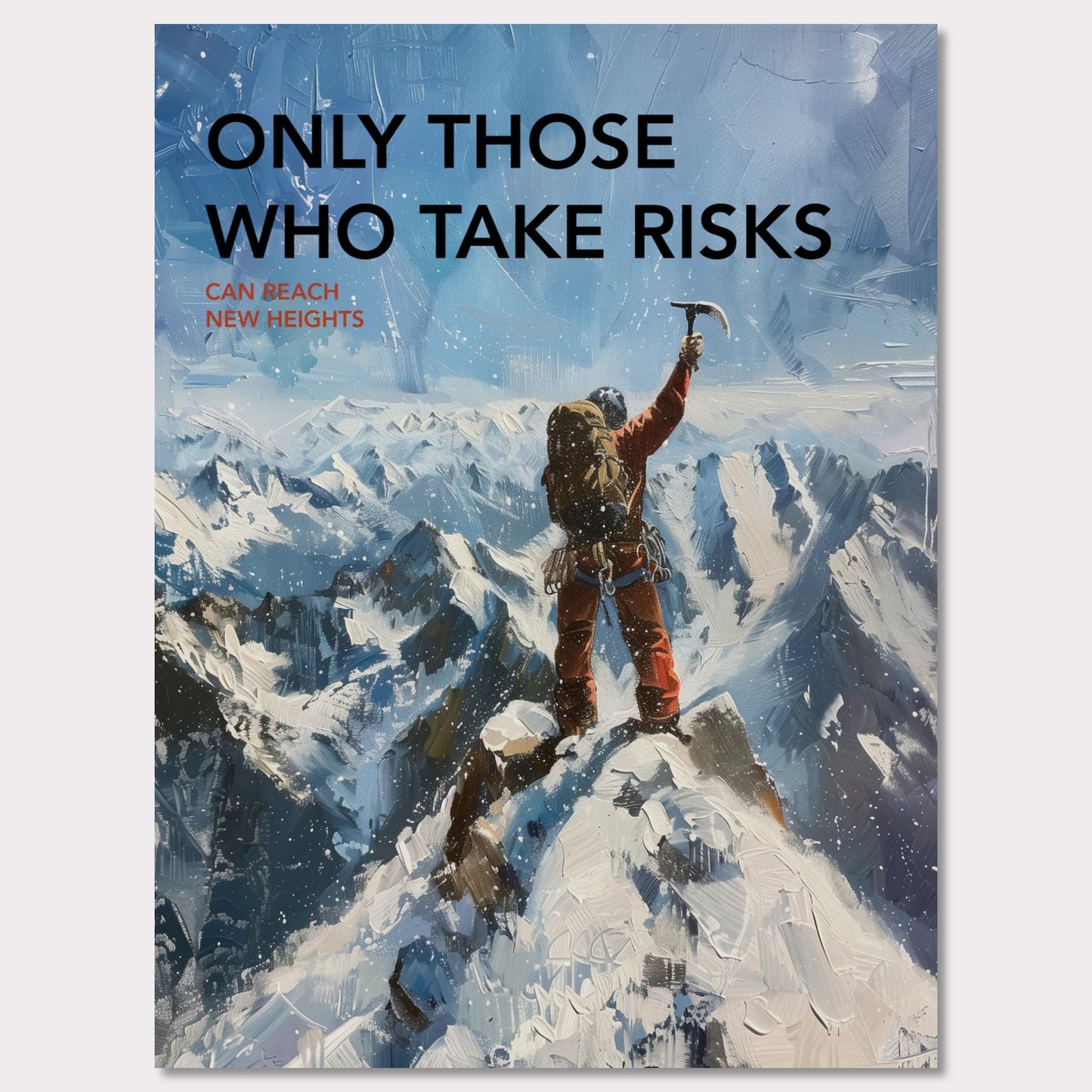 Poster titled 'Only those who take risks can reach new heights' from ArtDarts