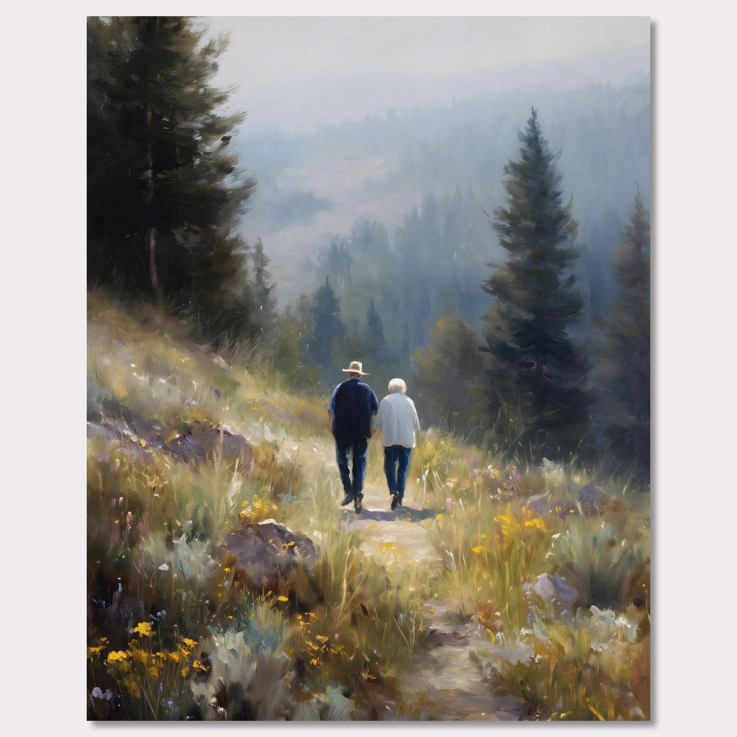 Poster titled 'Walkers' Path, Alpine Meadow' from ArtDarts