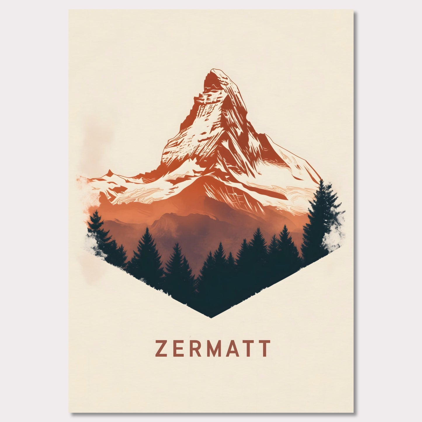 Poster titled 'Zermatt – Alpine Majesty' from ArtDarts
