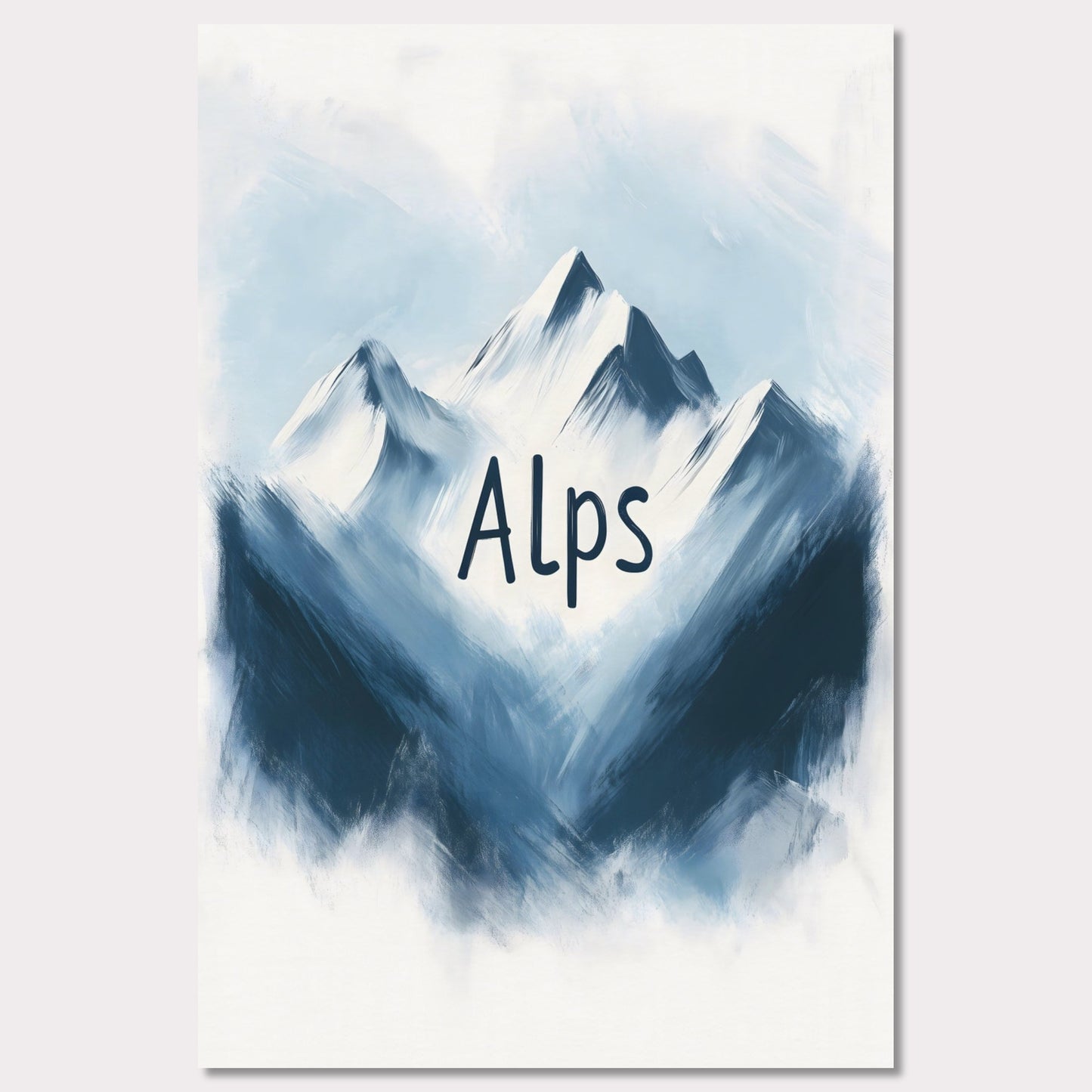 Poster titled 'Ski Alps Serenity' from ArtDarts