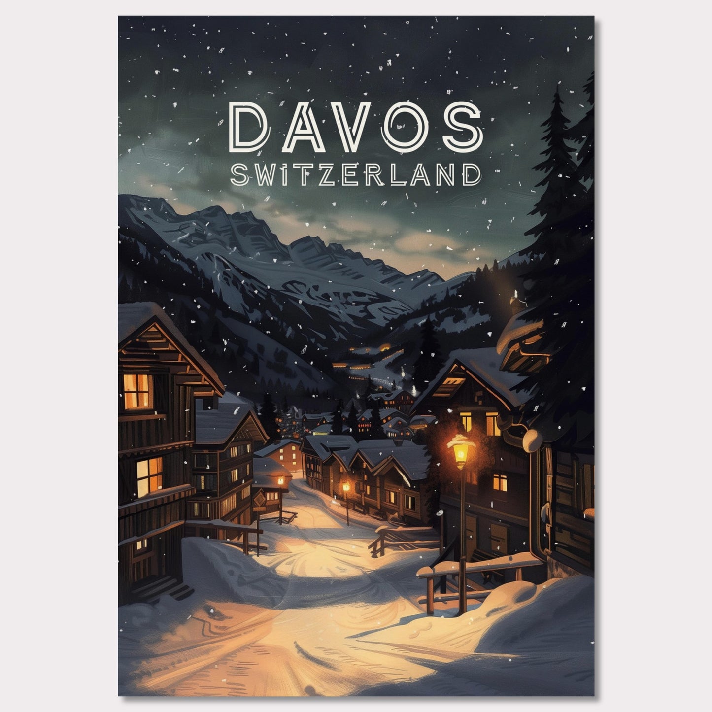 Poster titled 'Davos' from ArtDarts