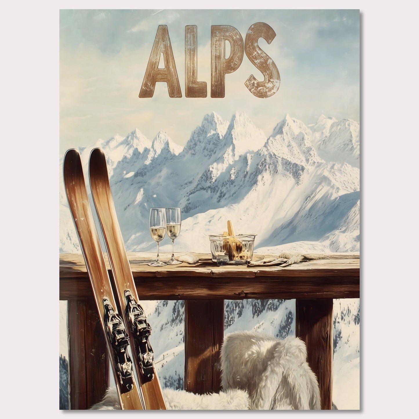Poster titled 'Après-Ski Alps Delight' from ArtDarts