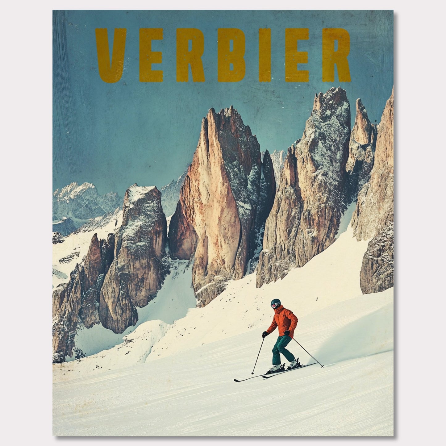Poster titled 'Verbier - Alpine Thrill' from ArtDarts