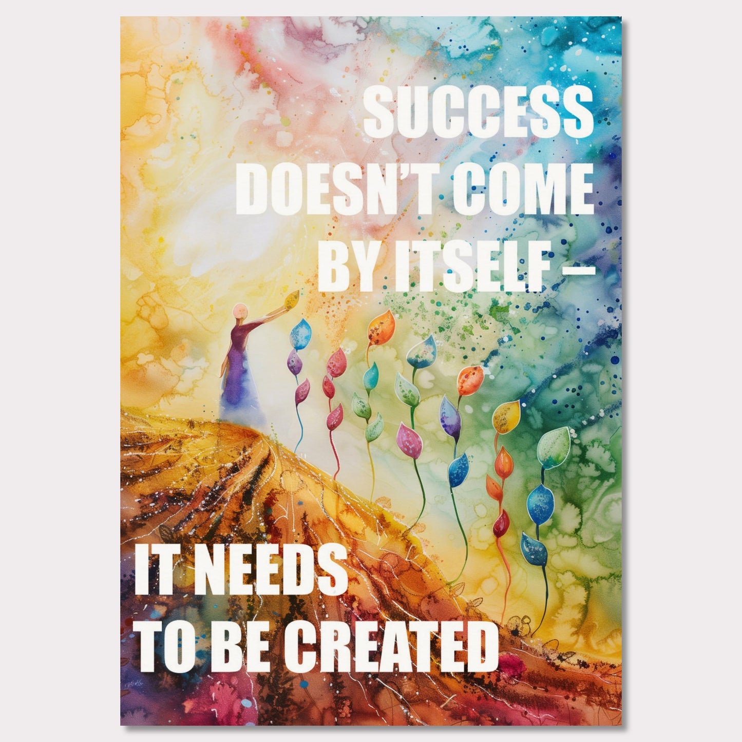 Poster titled 'Success doesn’t come by itself – it needs to be created' from ArtDarts