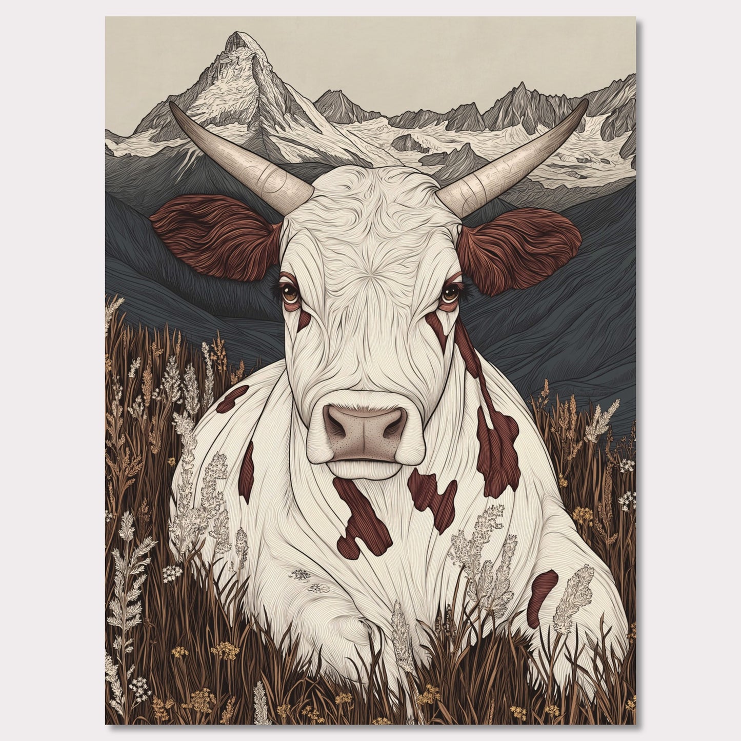 Poster titled 'Zermatt’s Mountain Muse' from ArtDarts