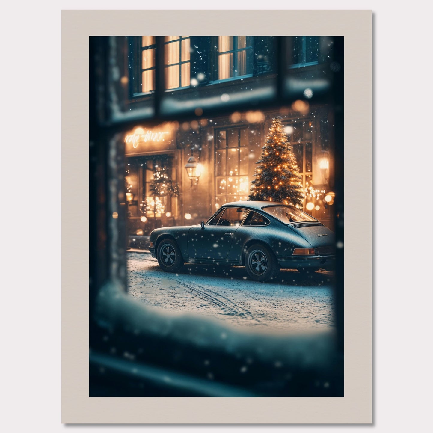 Poster titled 'Christmas Charm - Alpine Window' from ArtDarts
