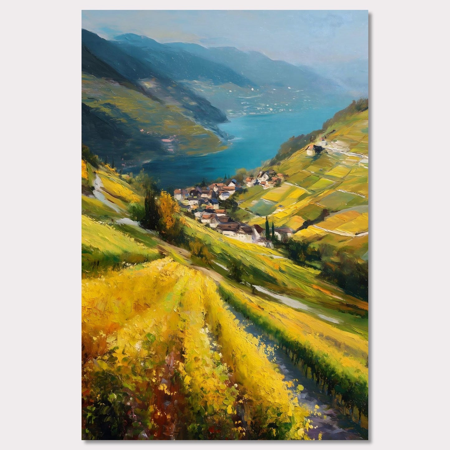 Poster titled 'Lavaux Descent' from ArtDarts