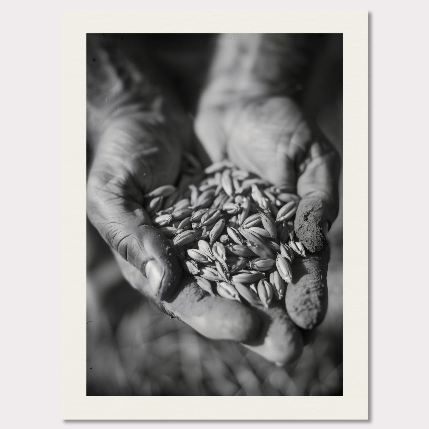 Poster titled 'Harvest in Hands' from ArtDarts