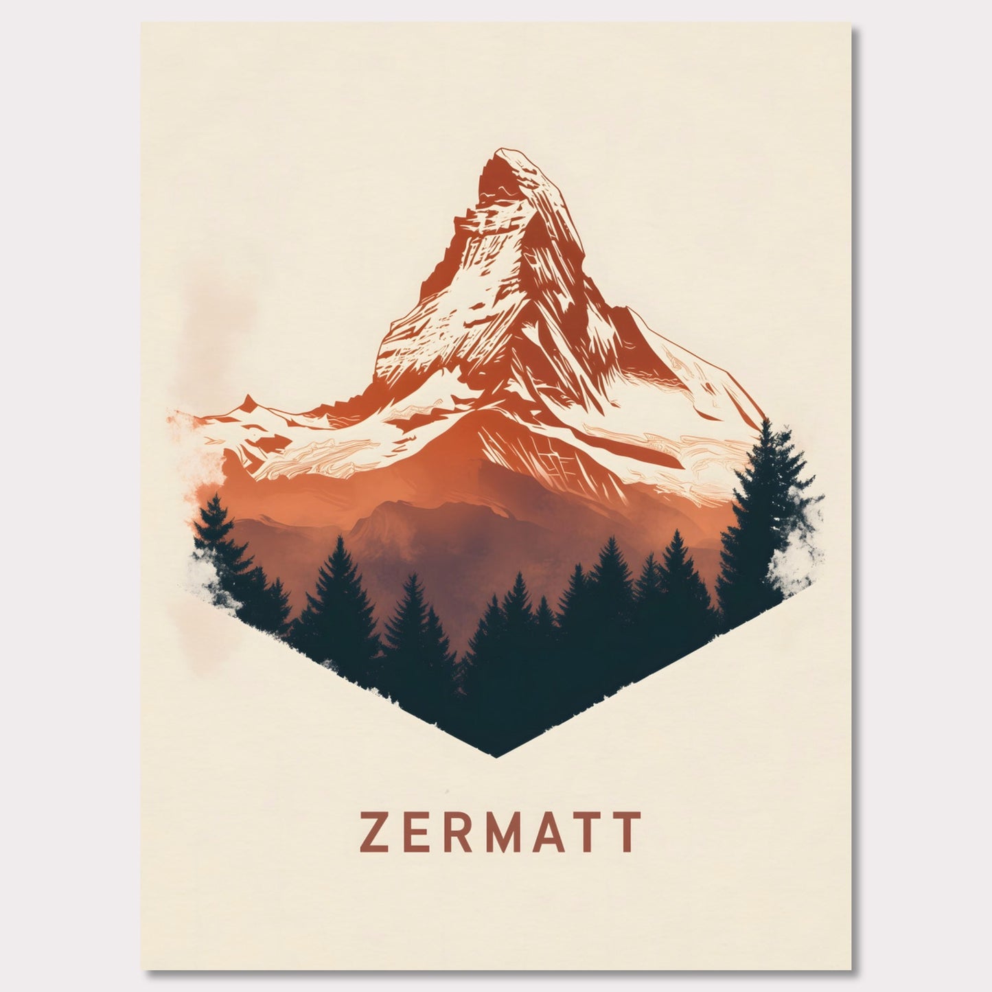 Poster titled 'Zermatt – Alpine Majesty' from ArtDarts