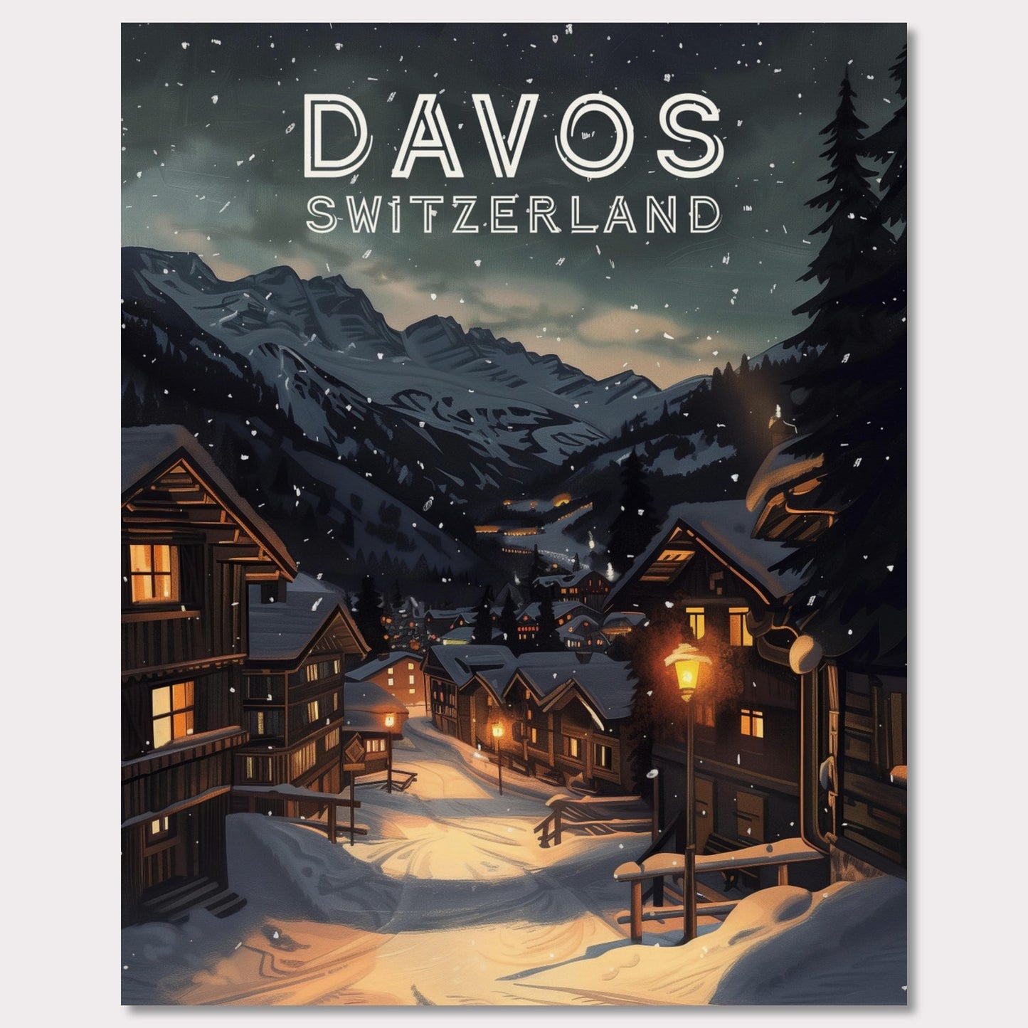 Poster titled 'Davos' from ArtDarts