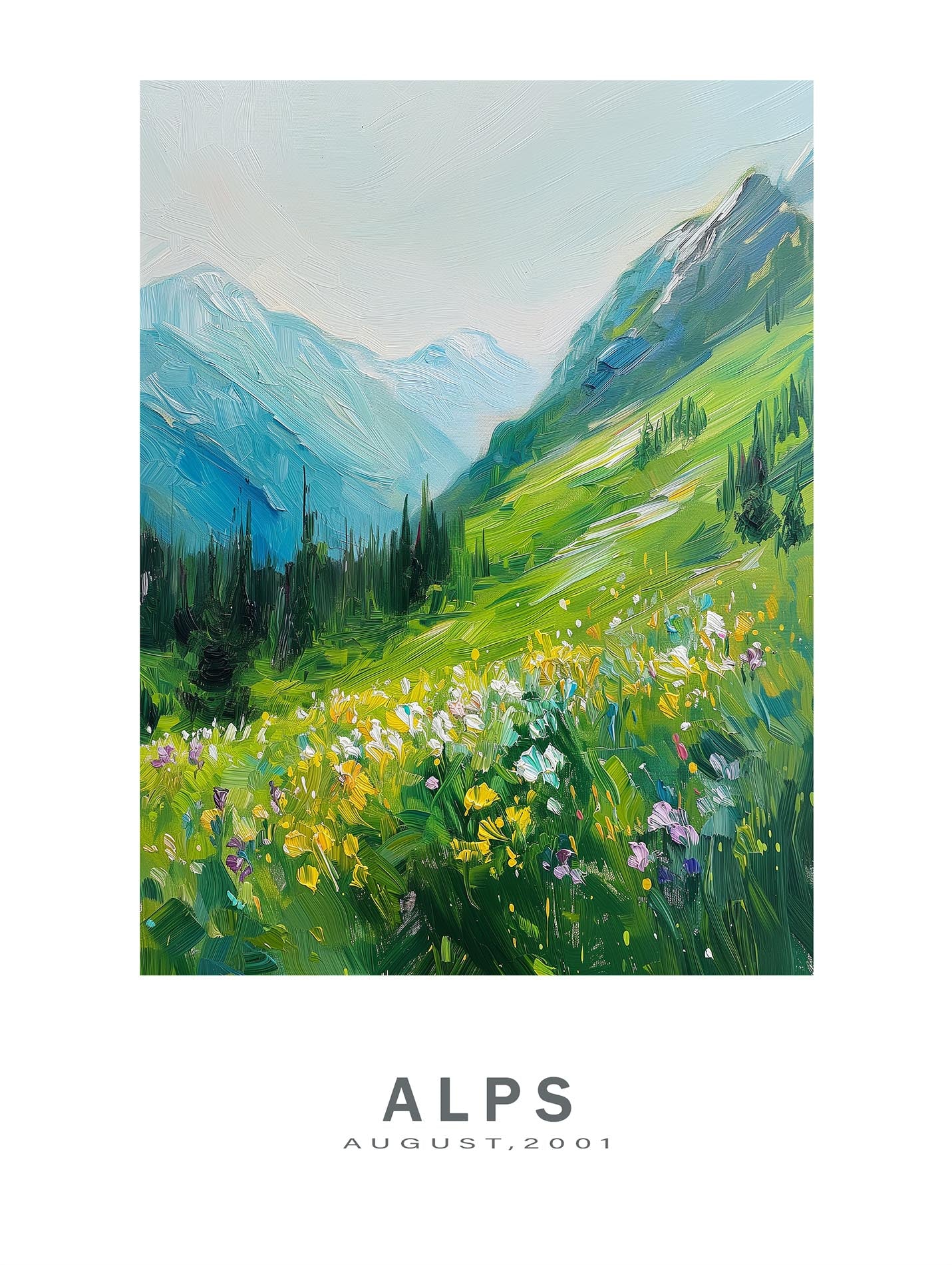Poster titled 'Alpine landscape 2001 Poster' from ArtDarts